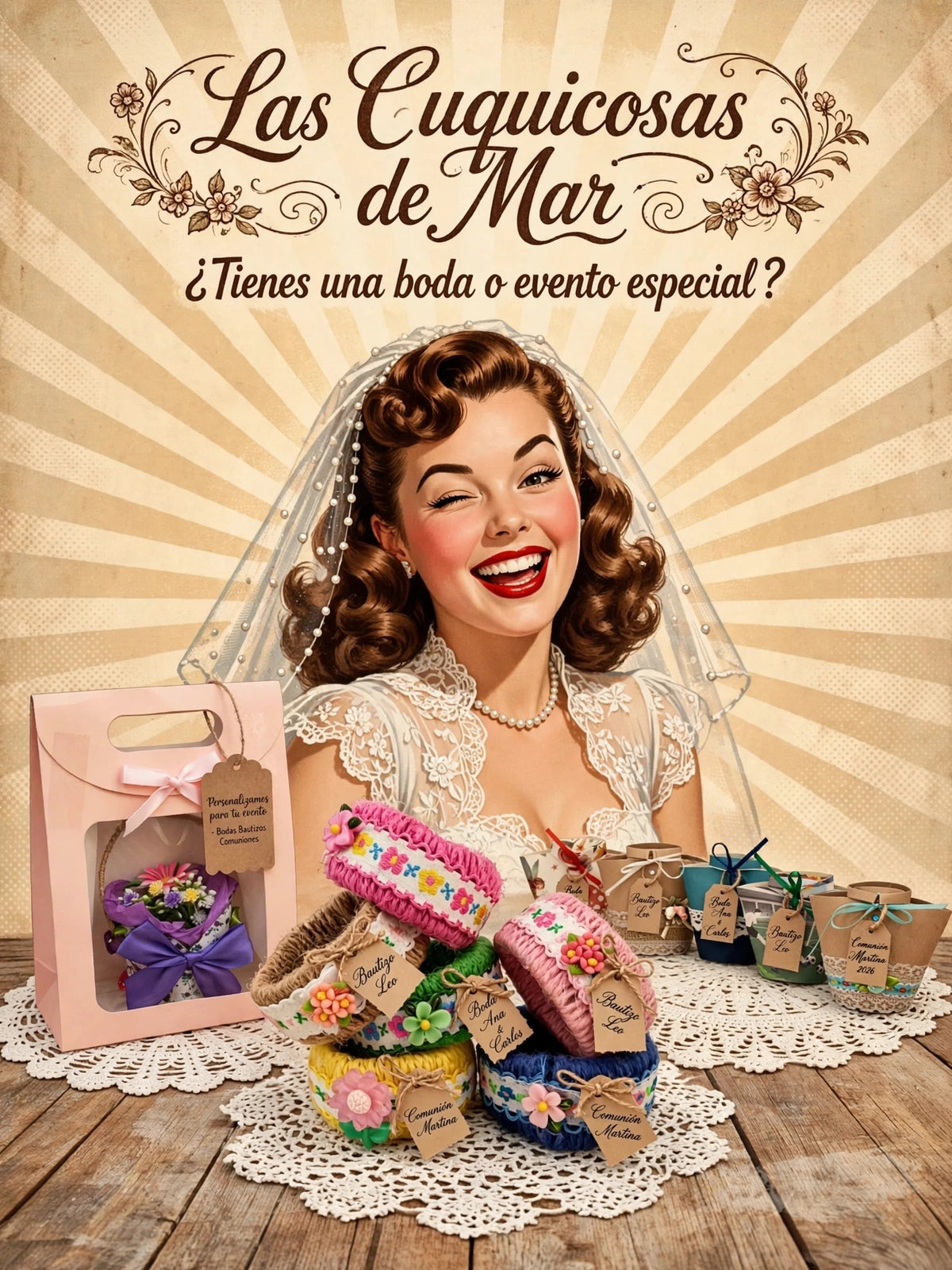 Regalos y detalles personalizados para eventos hechos a mano con material reciclado