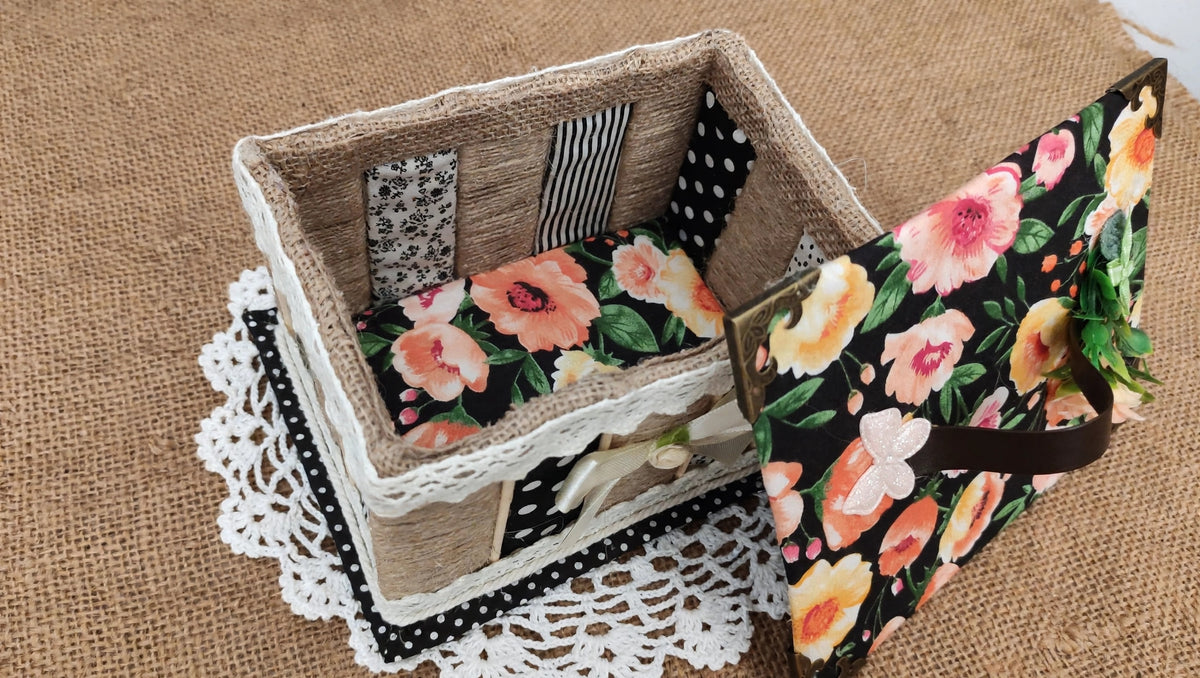 Caja Joyero Artesanal Flores - Hecha a Mano
