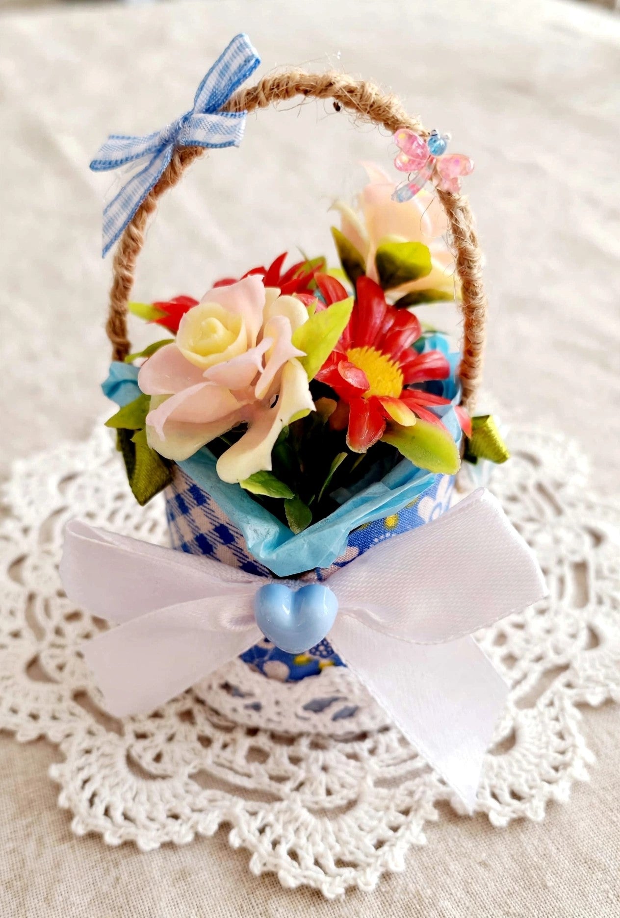 Cestitas decorativas retro vintage hechas a mano