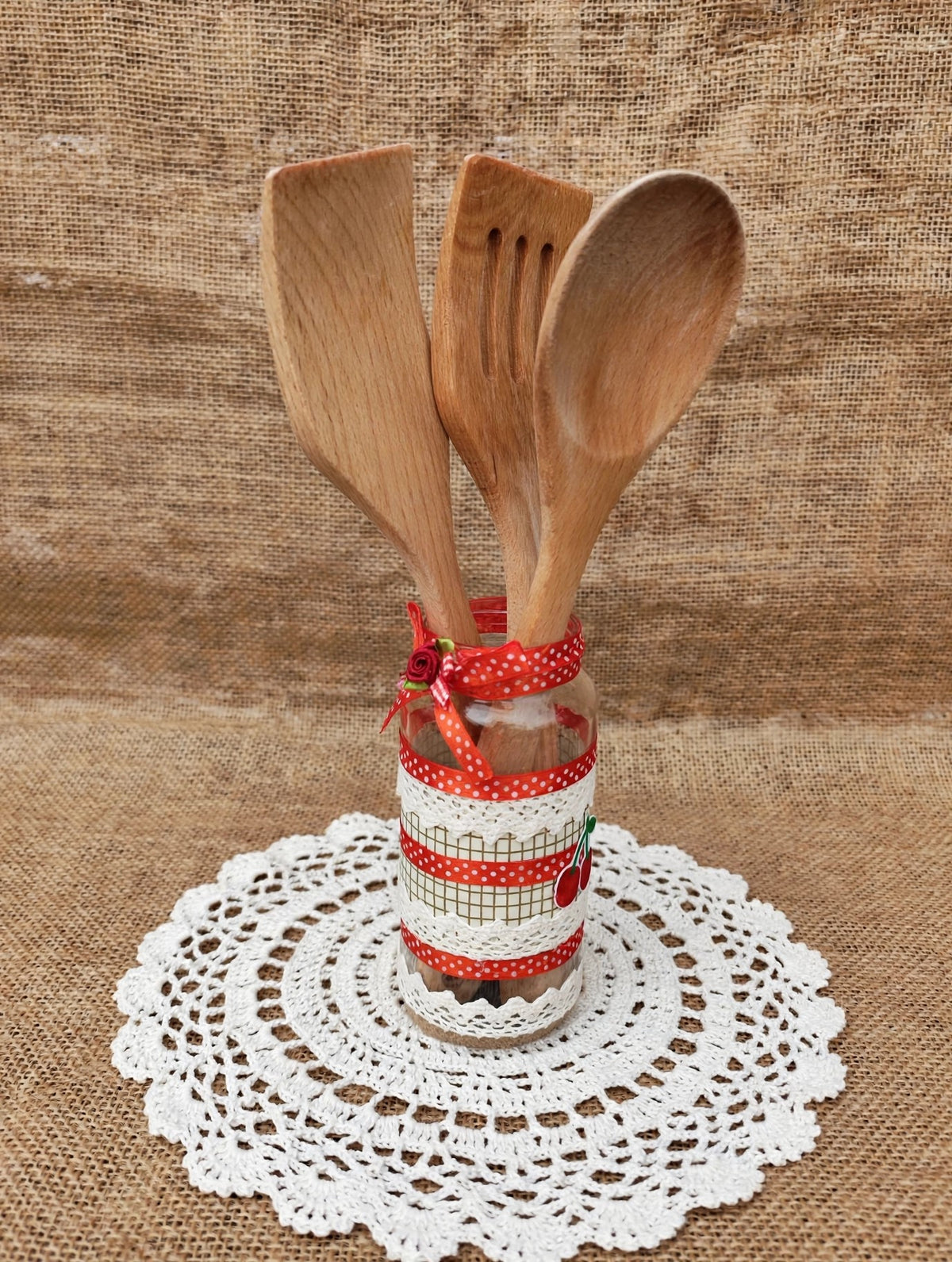 Botes Cocina Utensilios Vintage Cristal Reciclado