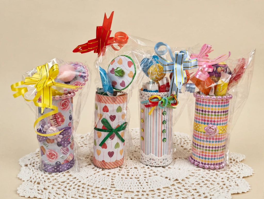 Botes hechos con material reciclado para cumpleaños  y celebraciones