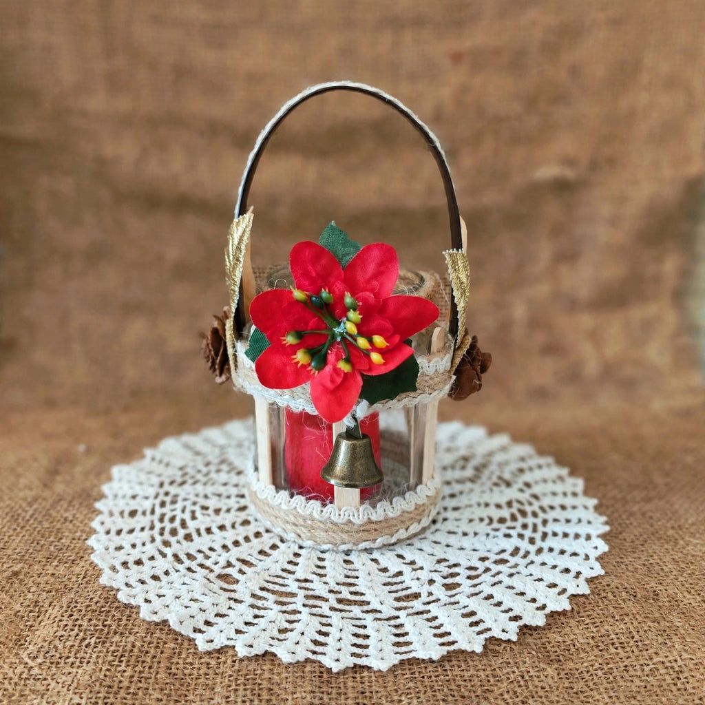 Farolillo Navideño Artesanal con Vela
