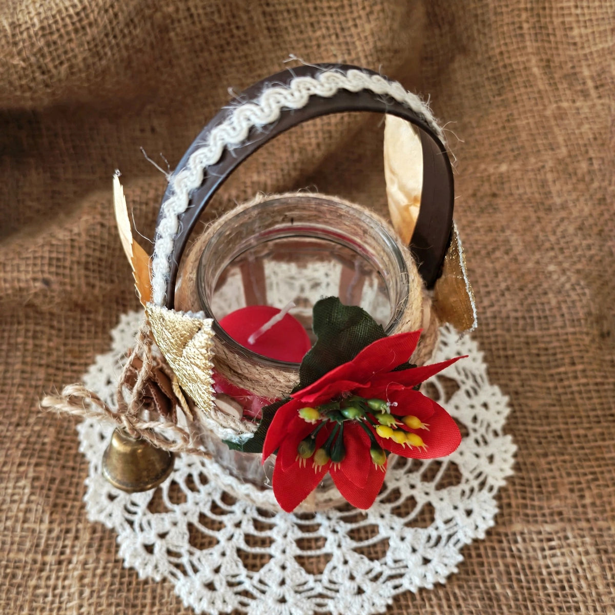 Farolillo Navideño Artesanal con Vela