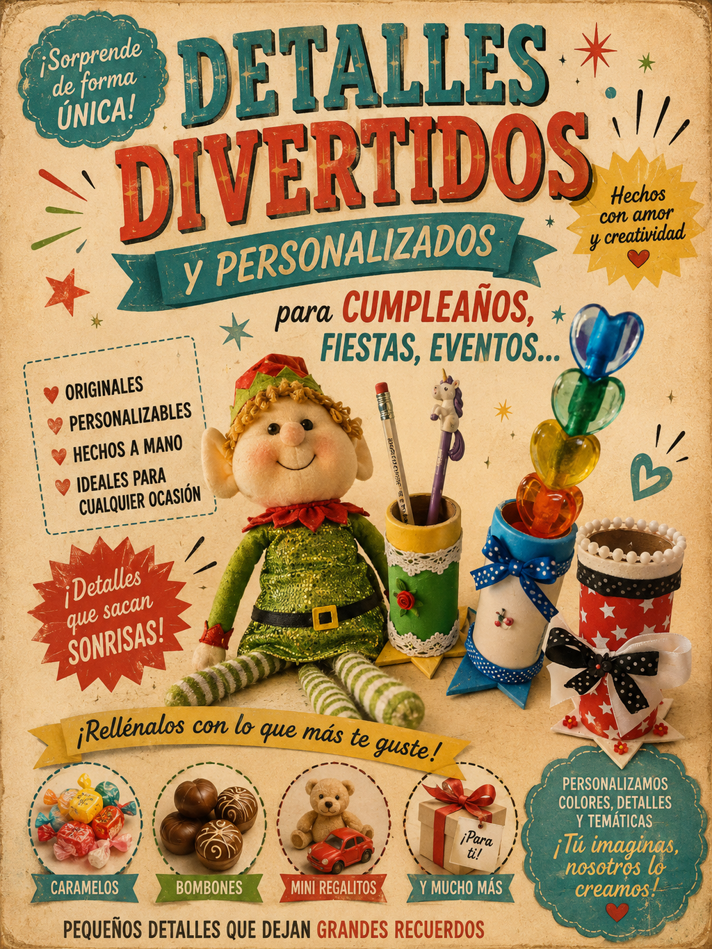 Botes reciclados decorativos hechos a mano